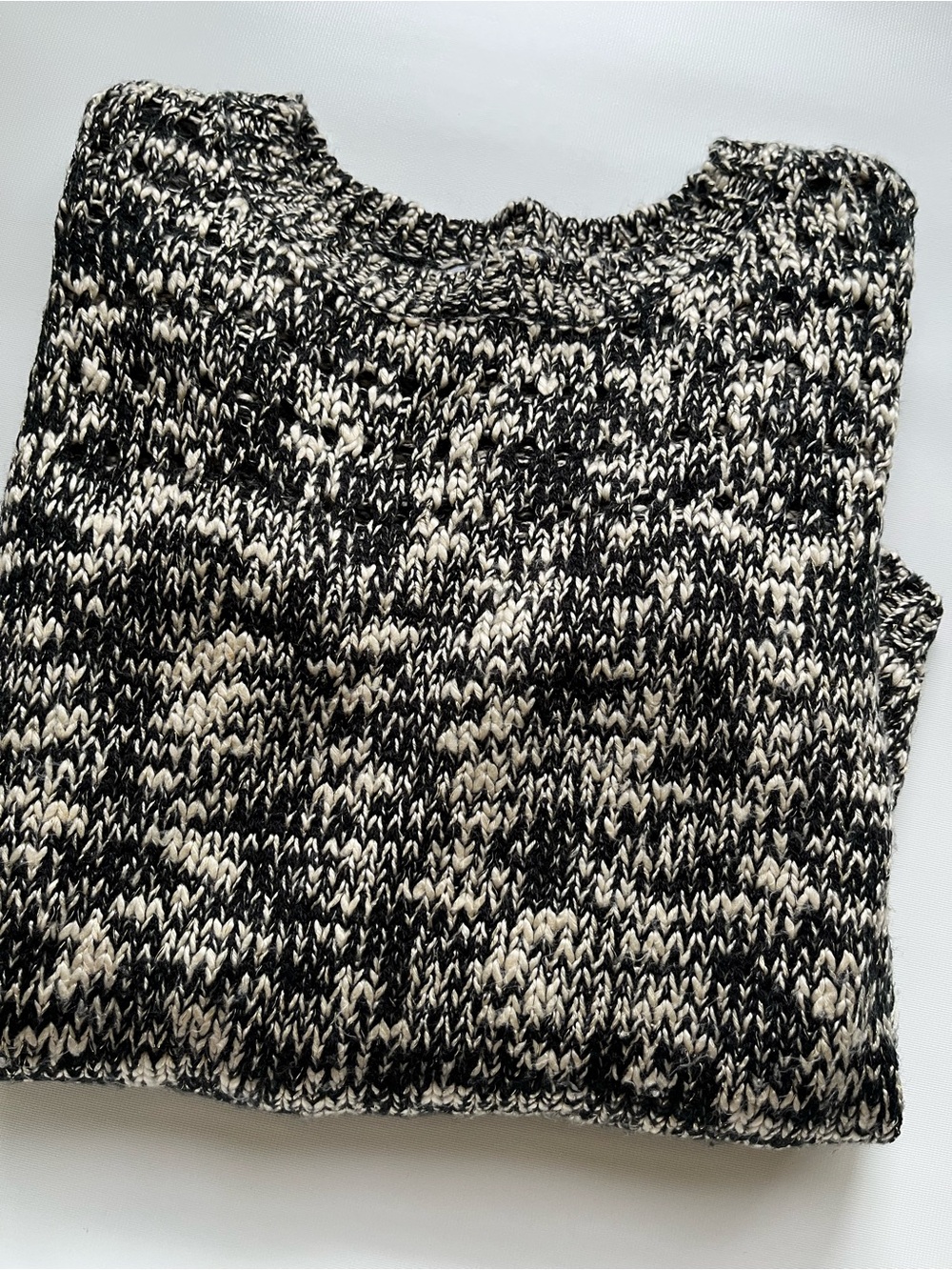 Jack by BB Dakota Black & White Marled Crewneck Sweater - Picture 4 of 6